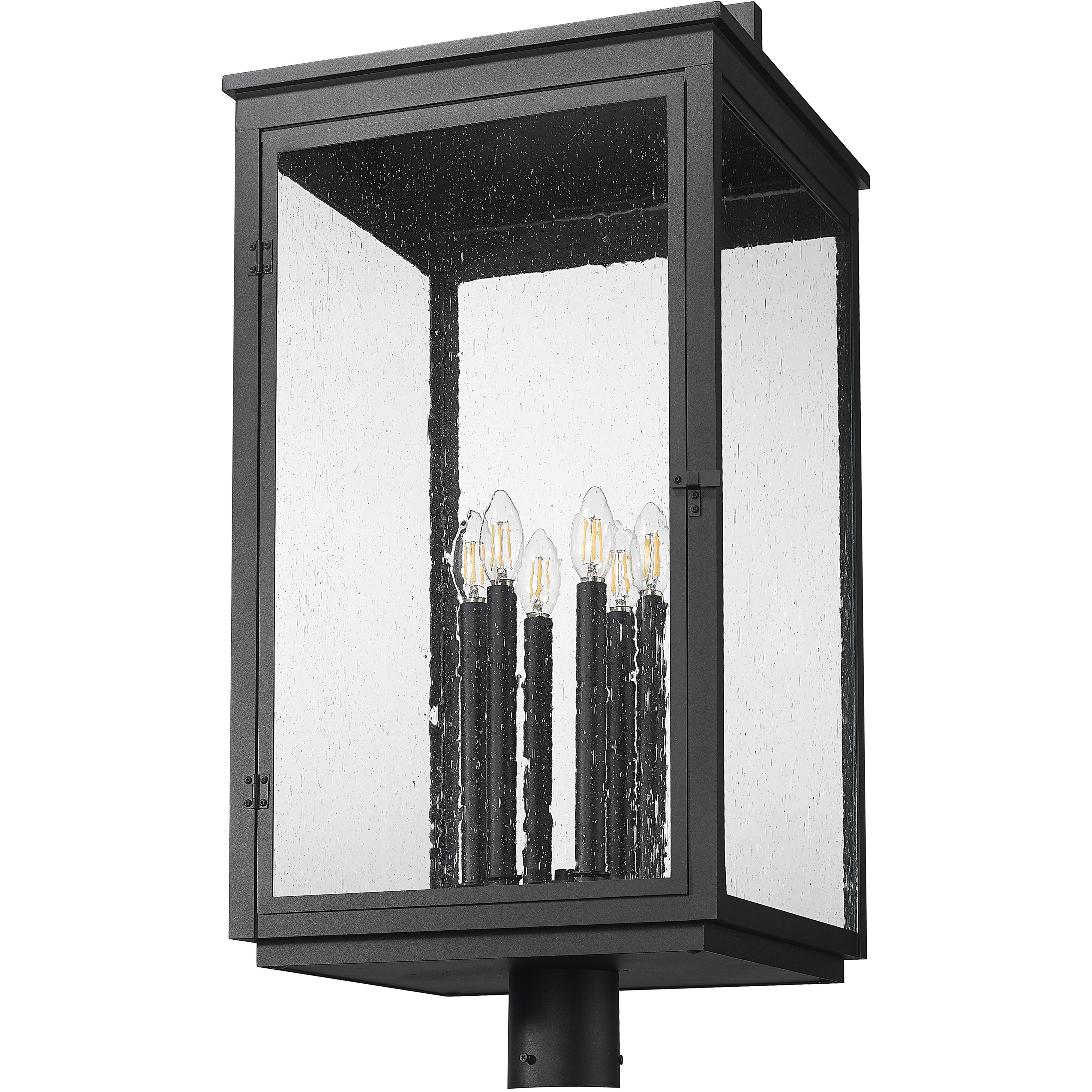 Hartwell 6 Light 32.75 inch Sand Black Outdoor Post Mount Fixture