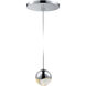 Grapes LED 3 inch Polished Chrome Pendant Ceiling Light in Clear Glass Lens