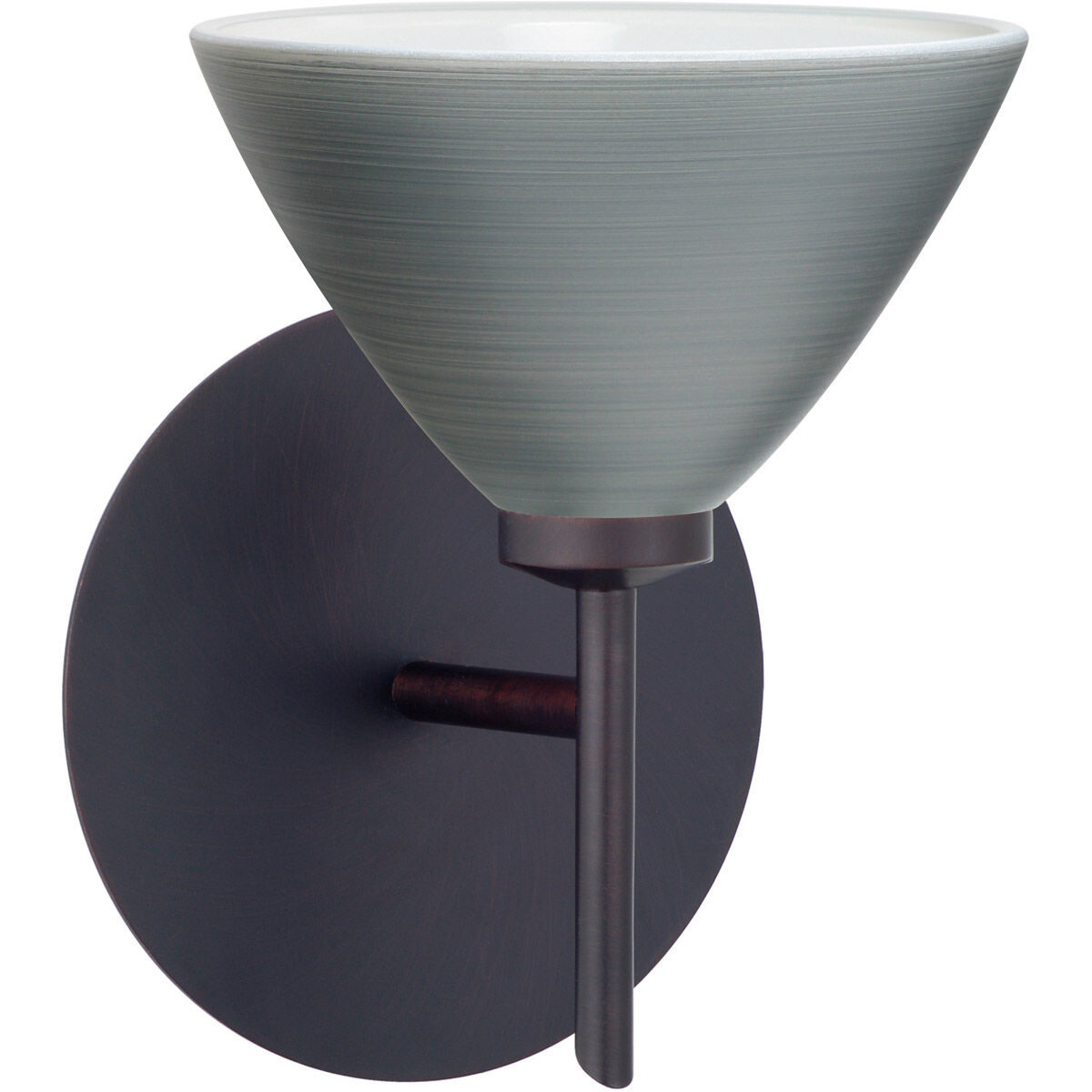 Domi 1 Light 5 inch Bronze Mini Sconce Wall Light in Halogen Titan Glass