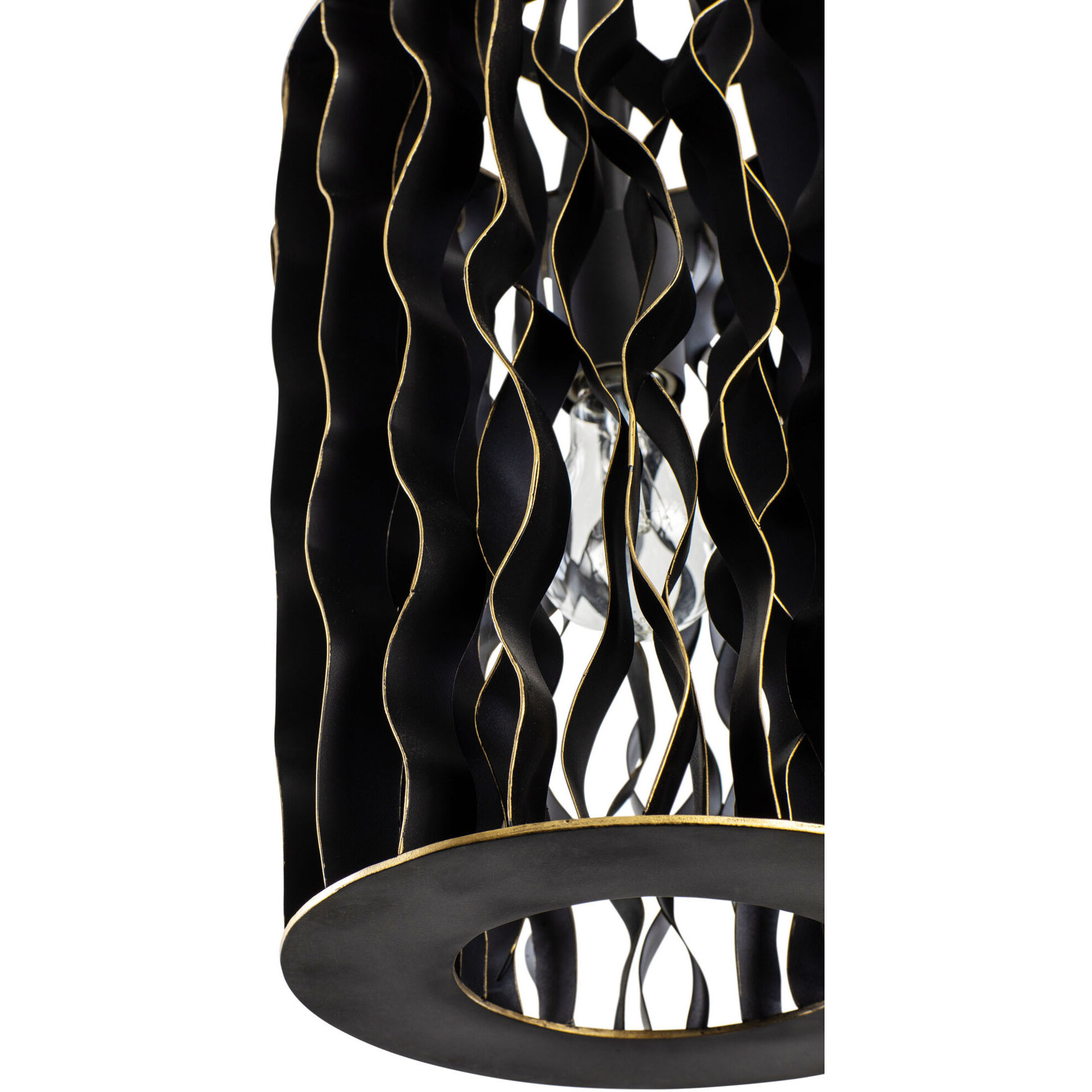 Estela 1 Light 8.5 inch Matte Black and French Gold Mini Pendant Ceiling Light, Smithsonian Collaboration