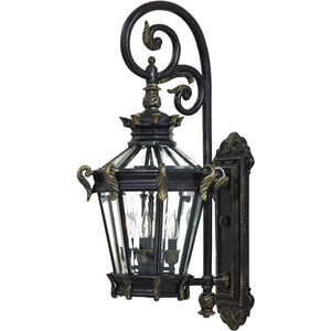 Stratford Hall 4 Light 34 inch Heritage/Gold Outdoor Wall Mount, Great Outdoors