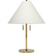 Harrison 27 inch 60 watt Brushed Brass and Natural Rattan Table Lamp Portable Light, Inline