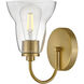Vera LED 8 inch Lacquered Brass Bath Light Wall Light