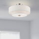 Meridian 3 Light 15 inch Brushed Nickel Semi-Flush Ceiling Light