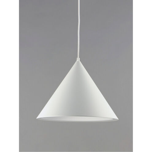 Abyss LED 12.5 inch Matte White Single Pendant Ceiling Light