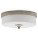 Bryce 1 Light 16.25 inch Silver Leaf/Frosted Glass Flush Mount Ceiling Light