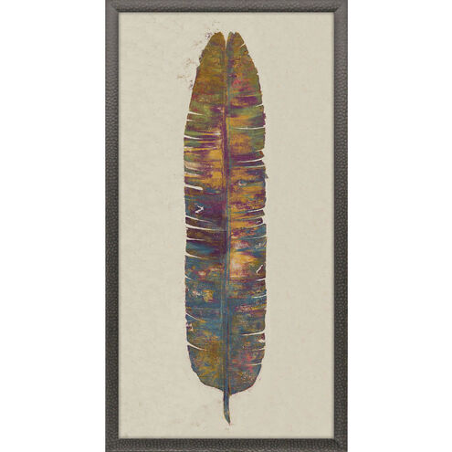 Tropical Banana Leaf Pink and Green and Blue and Yellow Framed Art