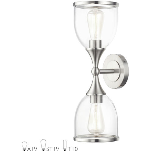 Ashridge 2 Light 6.5 inch Brushed Nickel Vanity Wall Sconce Wall Light