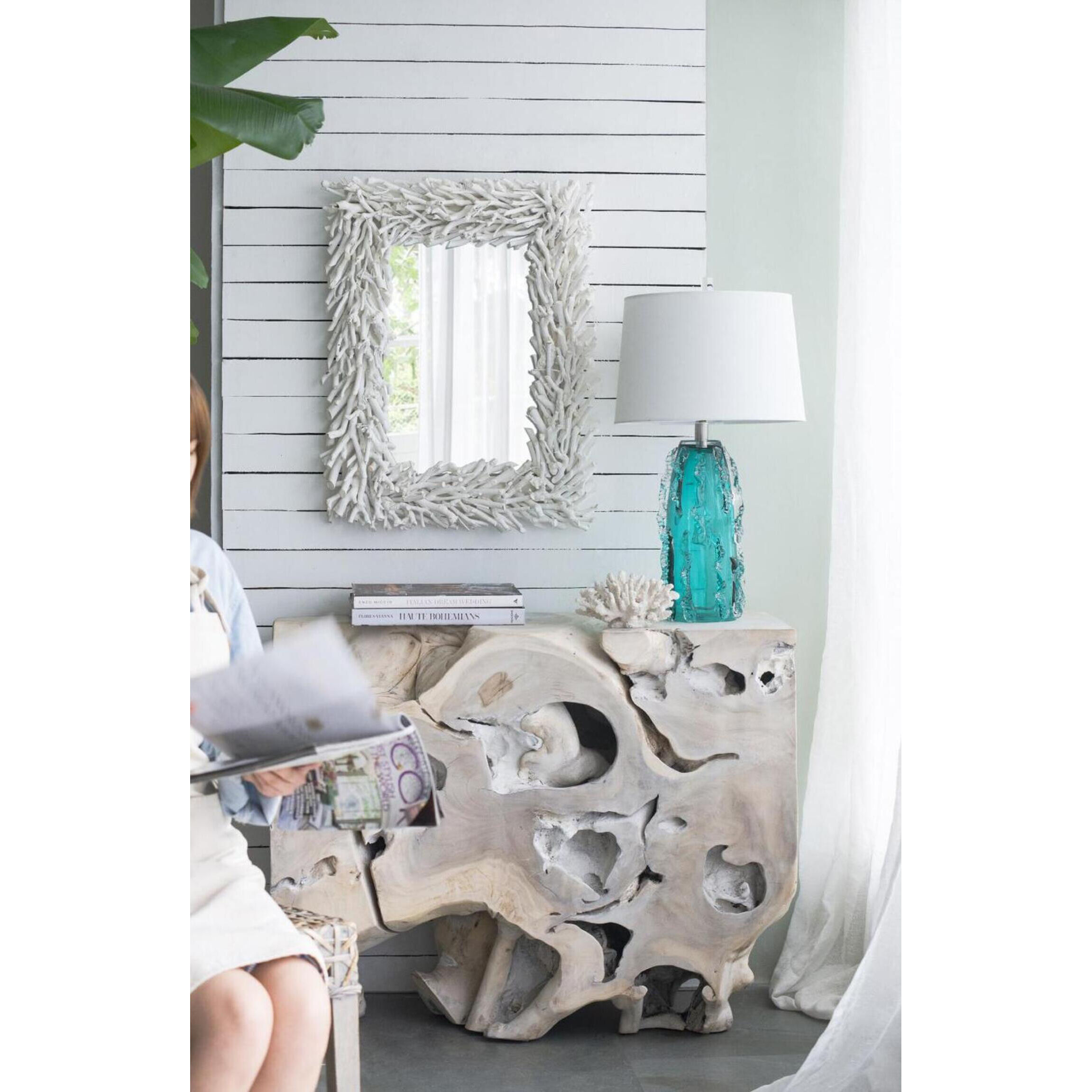 Anita 29.1 X 22.8 inch White Wall Mirror