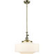 Franklin Restoration Bridgeton 1 Light 16 inch Antique Brass Mini Pendant Ceiling Light in Incandescent, Matte White