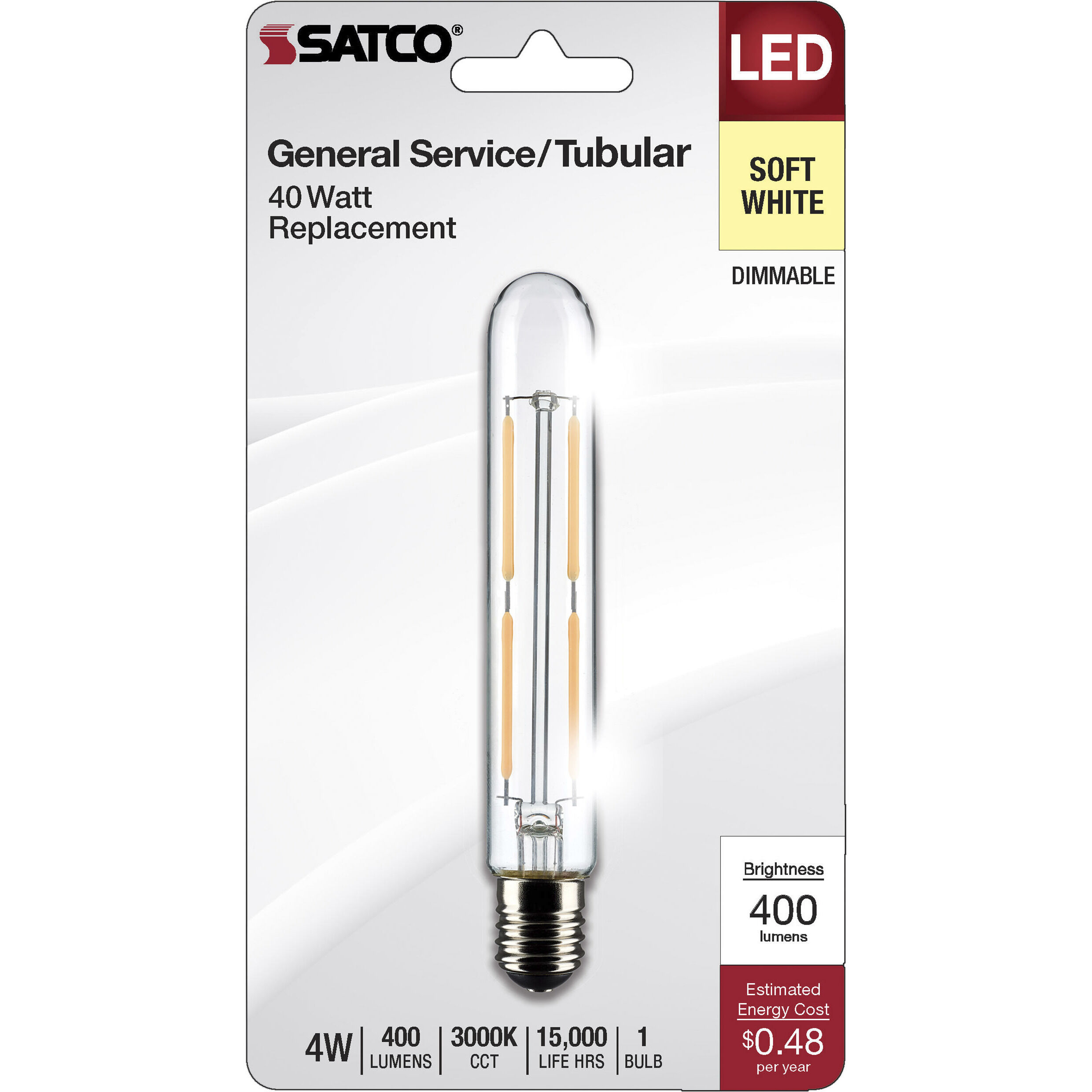 Lumos LED Intermediate 4 watt 120 3000K LED Filament, LED Filament