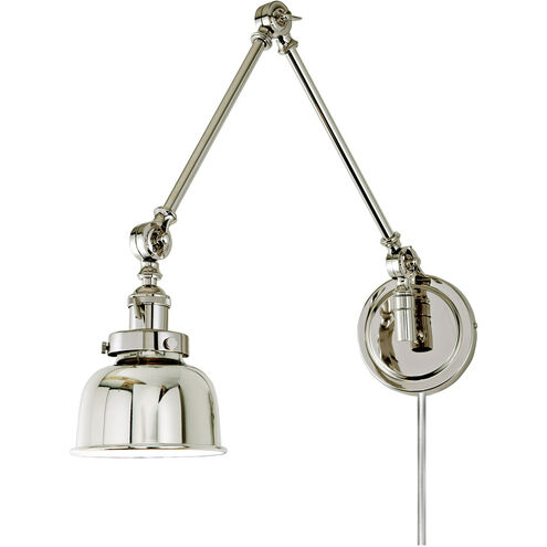 Soho 33 inch 100 watt Polished Nickel Swing Arm Wall Sconce Wall Light