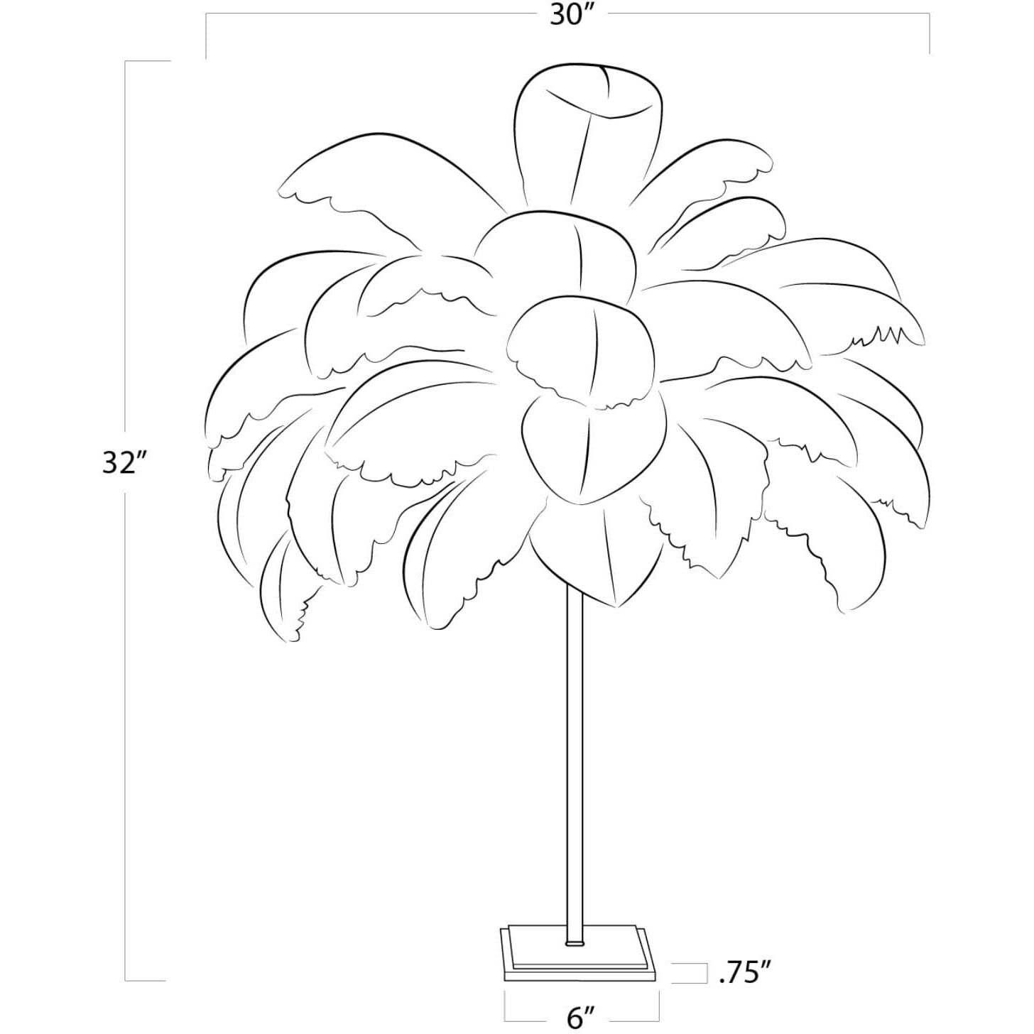 Josephine 32 inch 60.00 watt Gold Leaf Table Lamp Portable Light