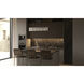 Gibson 5 Light 42 inch Matte Black Linear Chandelier Ceiling Light, Medium