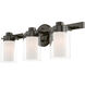 Manhattan 3 Light 22.5 inch Polished Black Chrome Vanity Sconce Wall Light