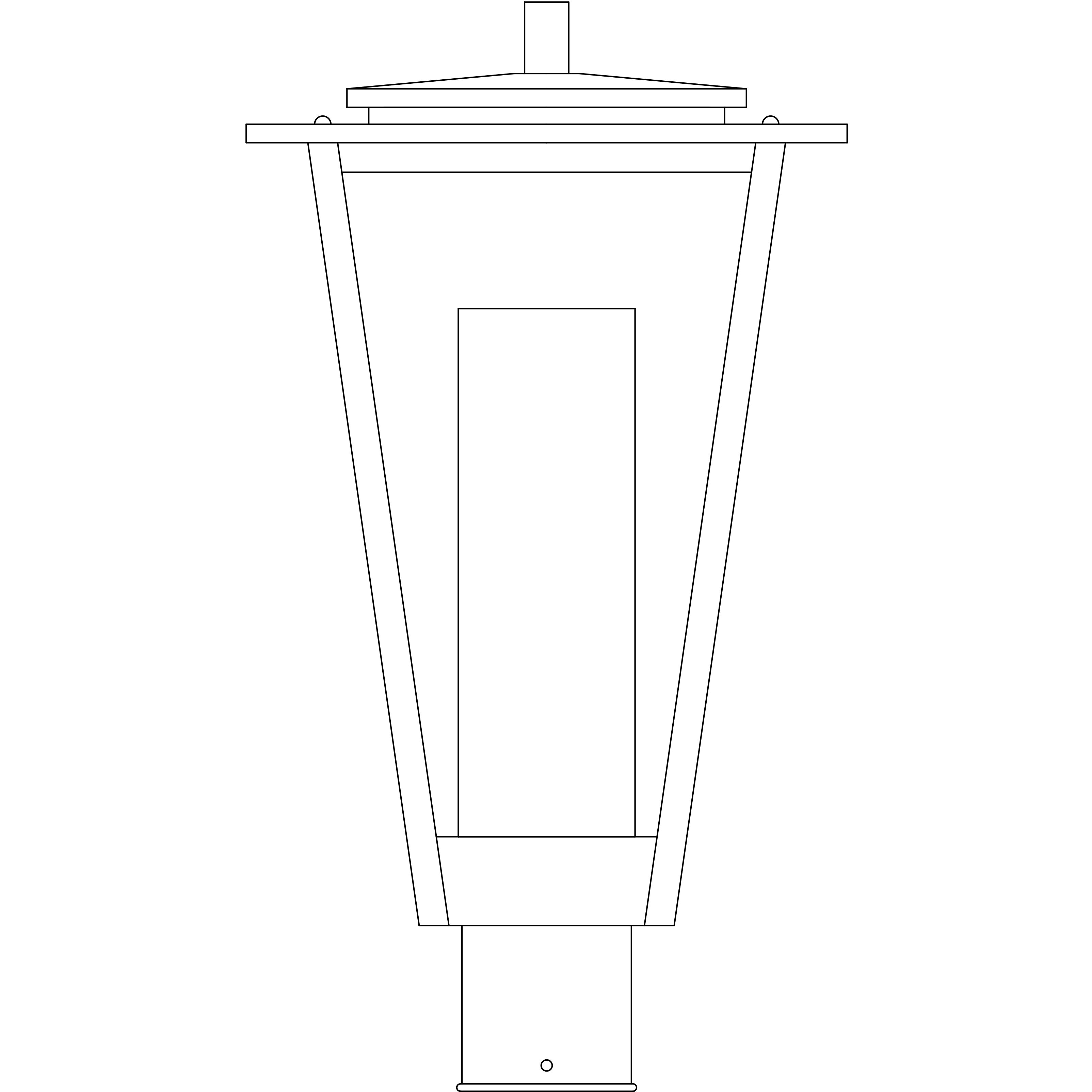 Brighton 1 Light 15.5 inch Antique Copper Post Mount in Clear with Clear Seedy Inner Cylinder