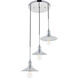 Etude 3 Light 19.3 inch Chrome Pendant Ceiling Light