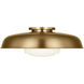 Richard June Liora 1 Light 20.3 inch Estate Brass Flush Mount Ceiling Light in LED