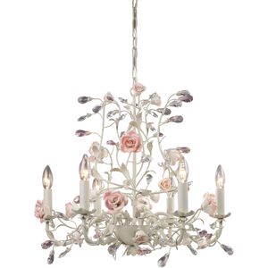 Heritage 6 Light 22 inch Cream Chandelier Ceiling Light