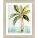 Oasis Palm Green and Turquoise and Yellow and Brown Framed Art, Propac