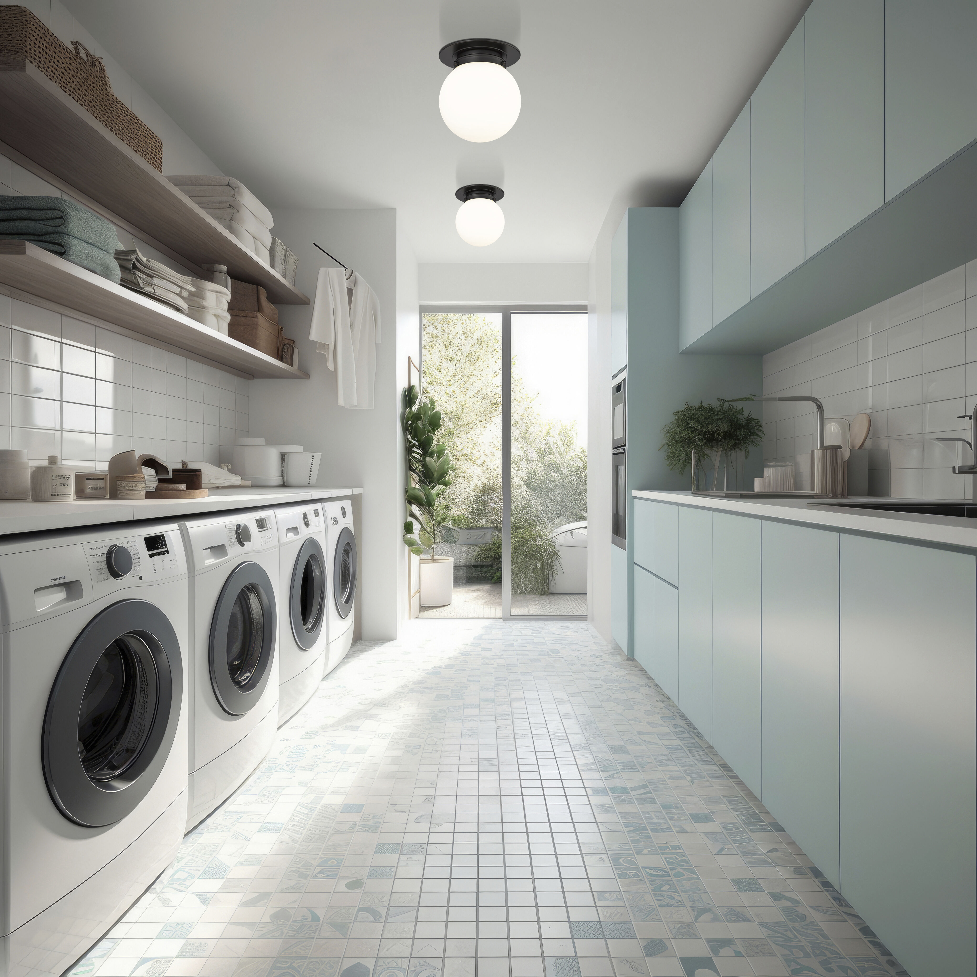 Calhoun 1 Light 9 inch Matte Black Flush Mount Ceiling Light