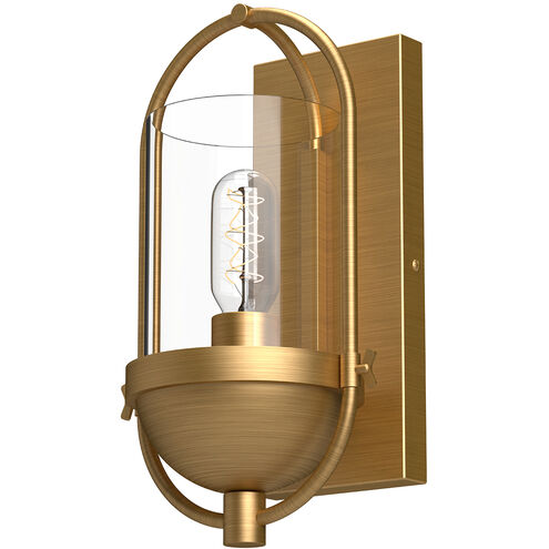 Cyrus 1 Light 7.5 inch Aged Gold Bath Vanity Wall Light in Aged Brass