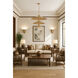 Hilton Head 15 Light 34.25 inch French Gold with Natural Seagrass Pendant Ceiling Light