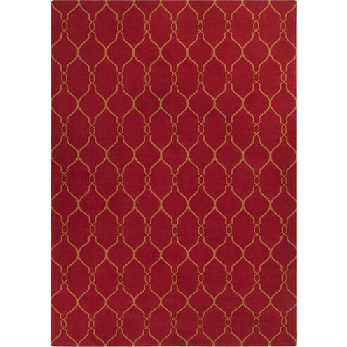 Fallon 156 X 108 inch Dark Red, Camel Rug