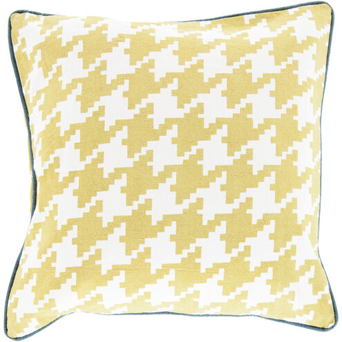 Houndstooth 22 inch Lime, Navy, Cream Pillow Kit