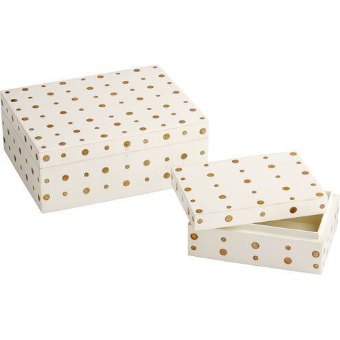 Dot Crown White And Brass Container