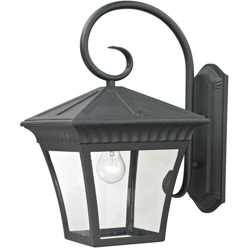 Ridgewood 1 Light 18 inch Matte Textured Black Outdoor Wall Sconce, Large