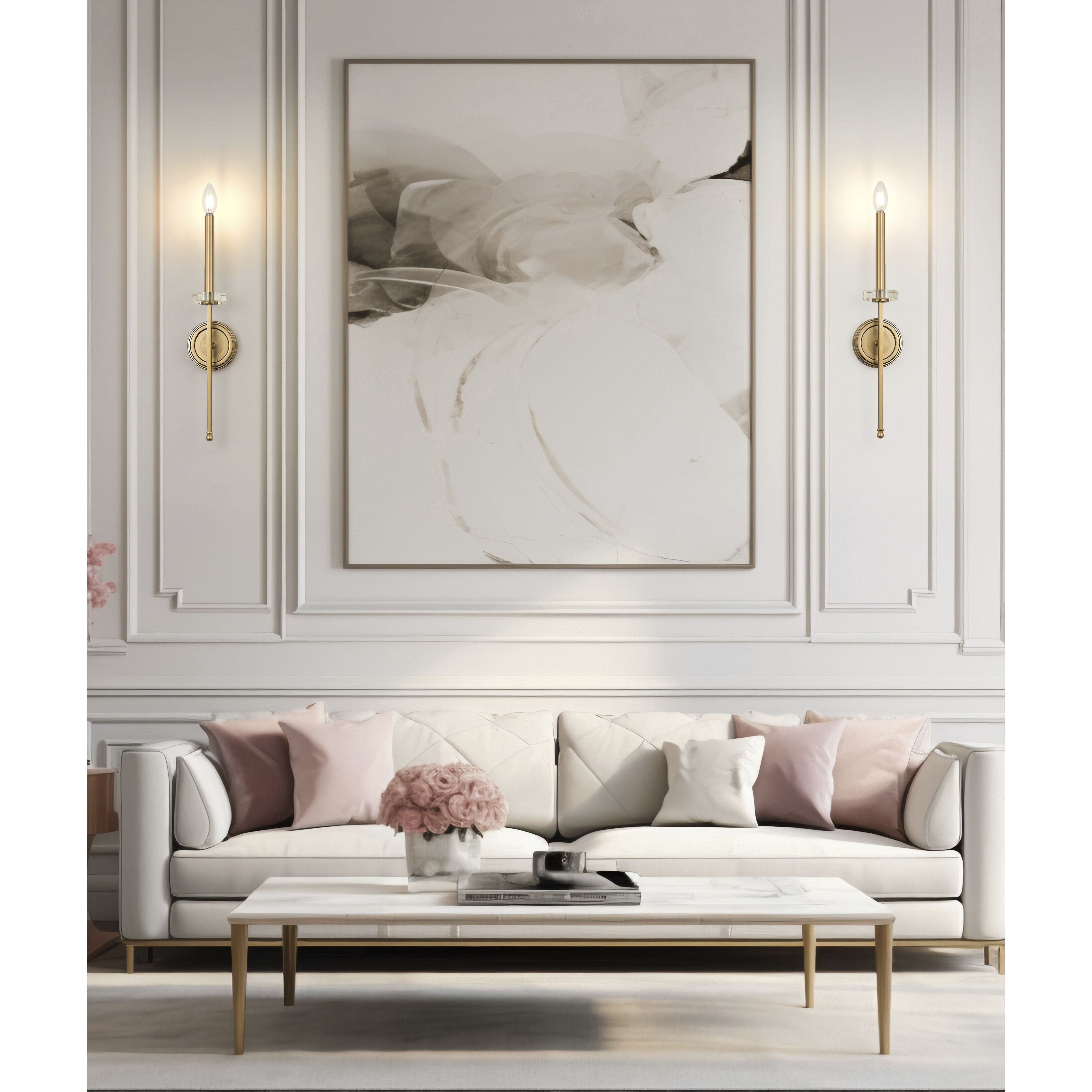 Gaultier Wall Sconce Wall Light in Modern Gold