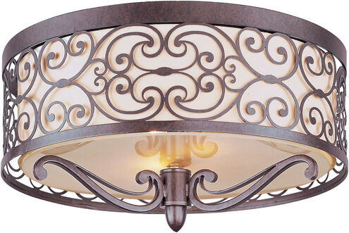 Mondrian 2 Light 14 inch Umber Bronze Flush Mount Ceiling Light