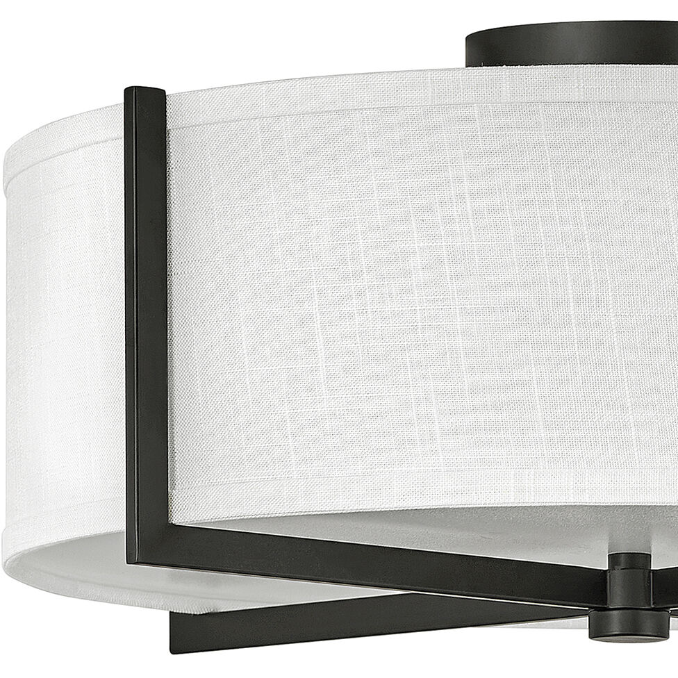 Galerie Axis 3 Light 19.5 inch Black Indoor Semi-Flush Mount Ceiling Light