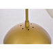 Eclipse 5 Light 18 inch Brass Pendant Ceiling Light