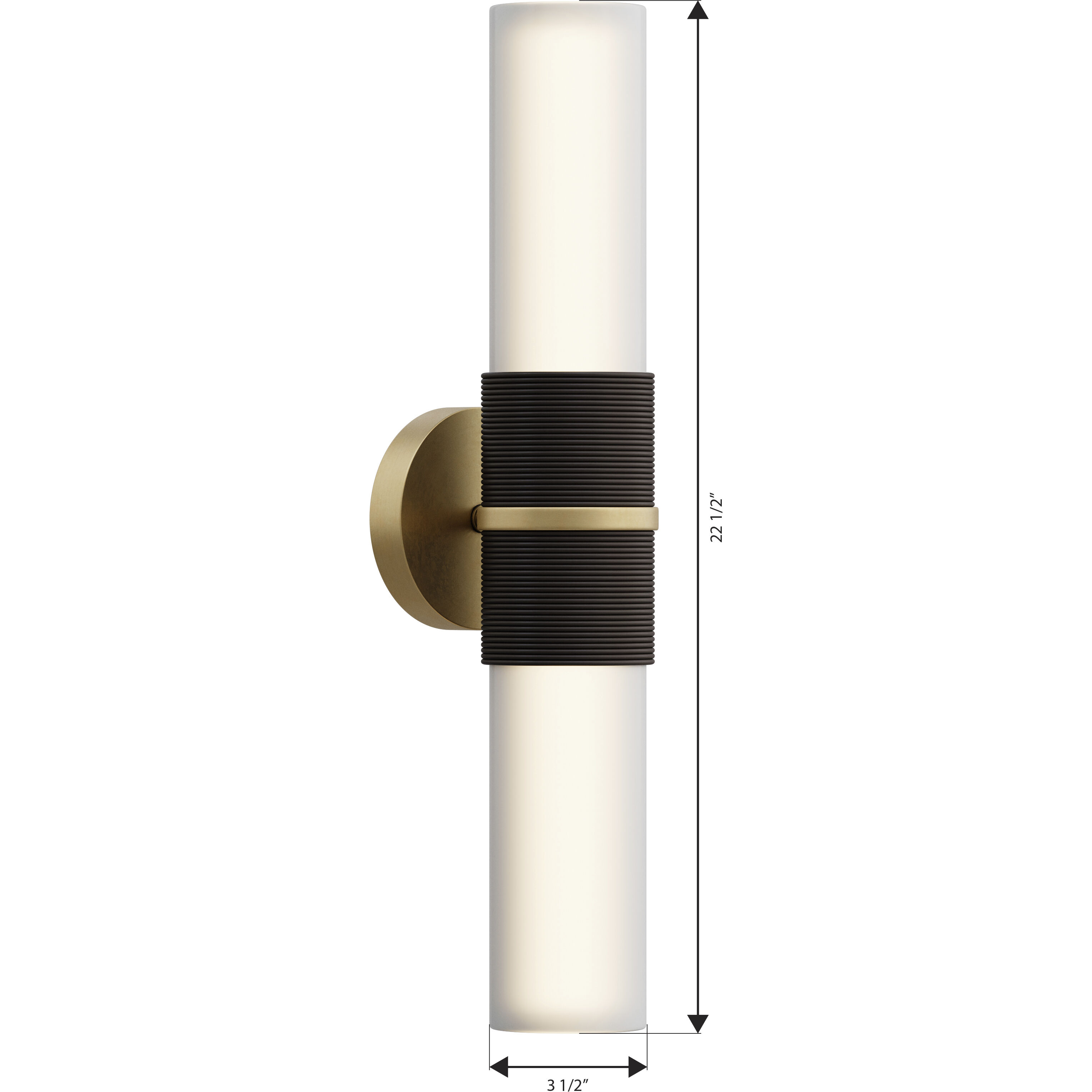 Linthor 2 Light 5 inch Legacy Brass and Dark Bronze Wall Sconce Wall Light
