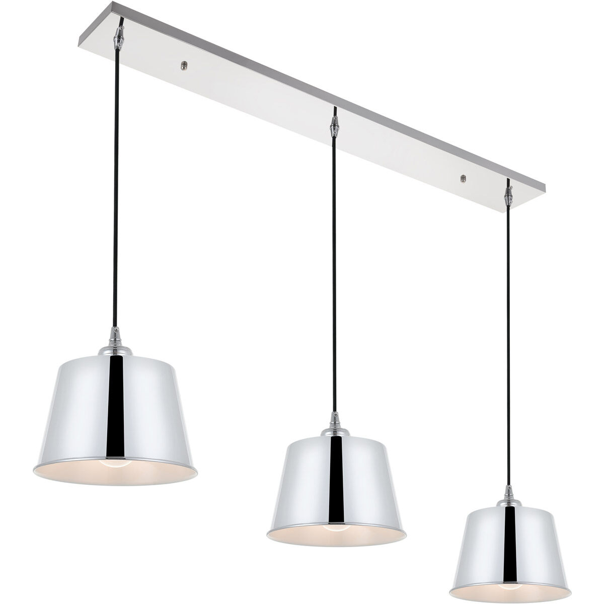 Nota 3 Light 41 inch Chrome Pendant Ceiling Light