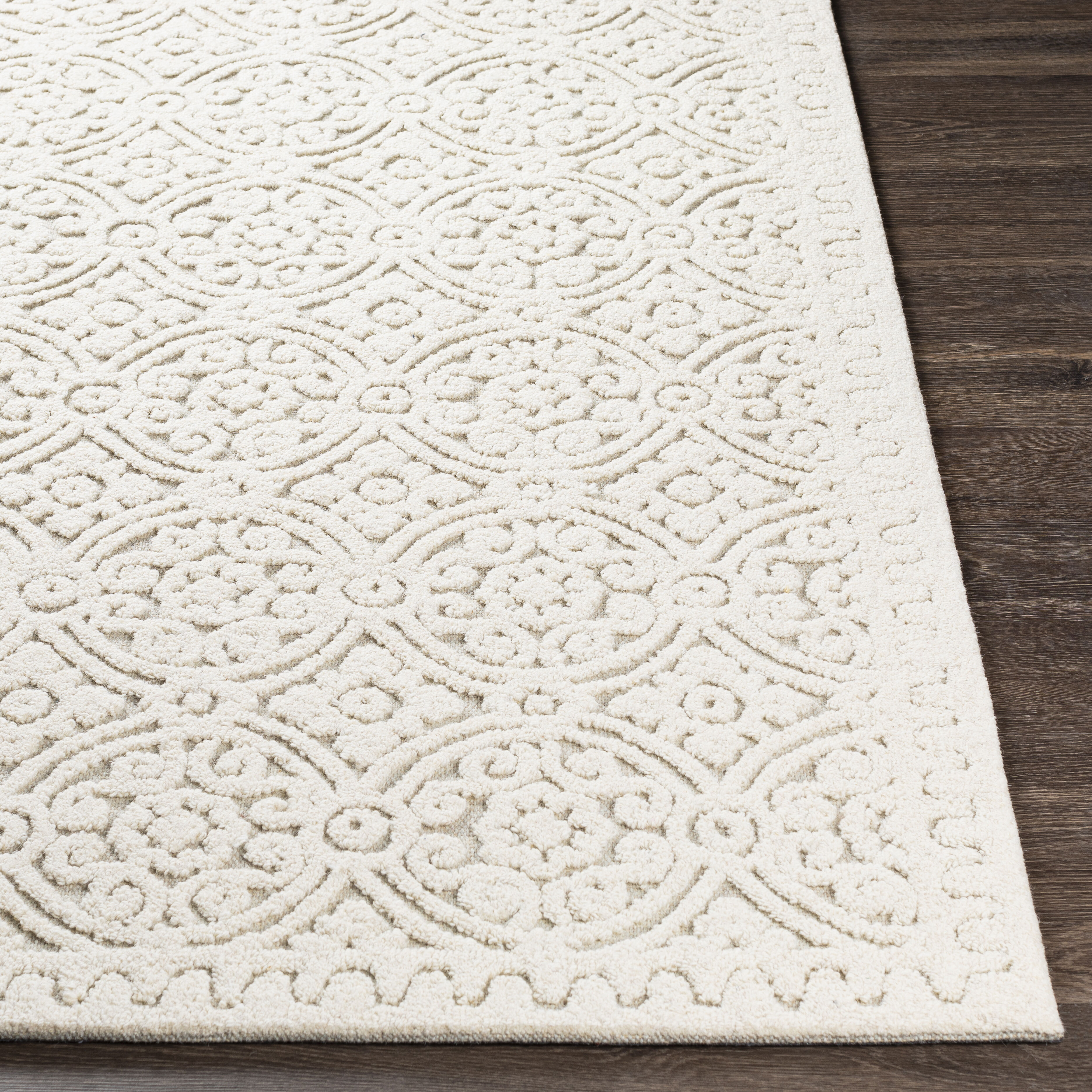 Oakland 36 X 24 inch Cream Rug in 2 x 3, Rectangle