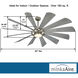 Windmolen 65 inch Brushed Steel with Grey Ashwood Blades Outdoor Ceiling Fan