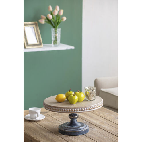 Anita Weathered Black and Broze and Whitewash Natural Table Décor