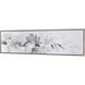 Francis Blooms Off White with Gray and Silver Framed Wall Art