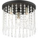 Elizabeth 3 Light 11 inch Black Flush Mount Ceiling Light
