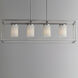 Lateral 4 Light 36 inch Satin Nickel Linear Pendant Ceiling Light