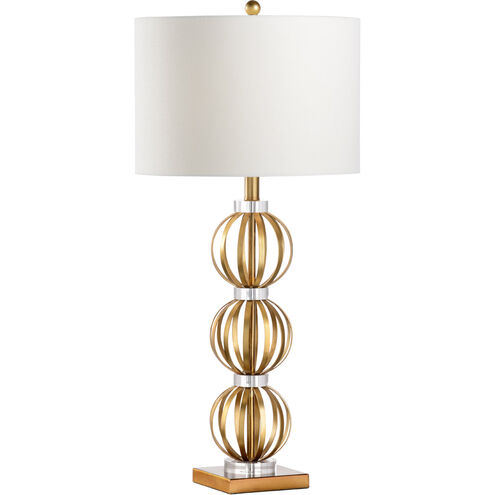 Town Square 33 inch 100.00 watt Metallic Gold/Clear Table Lamp Portable Light