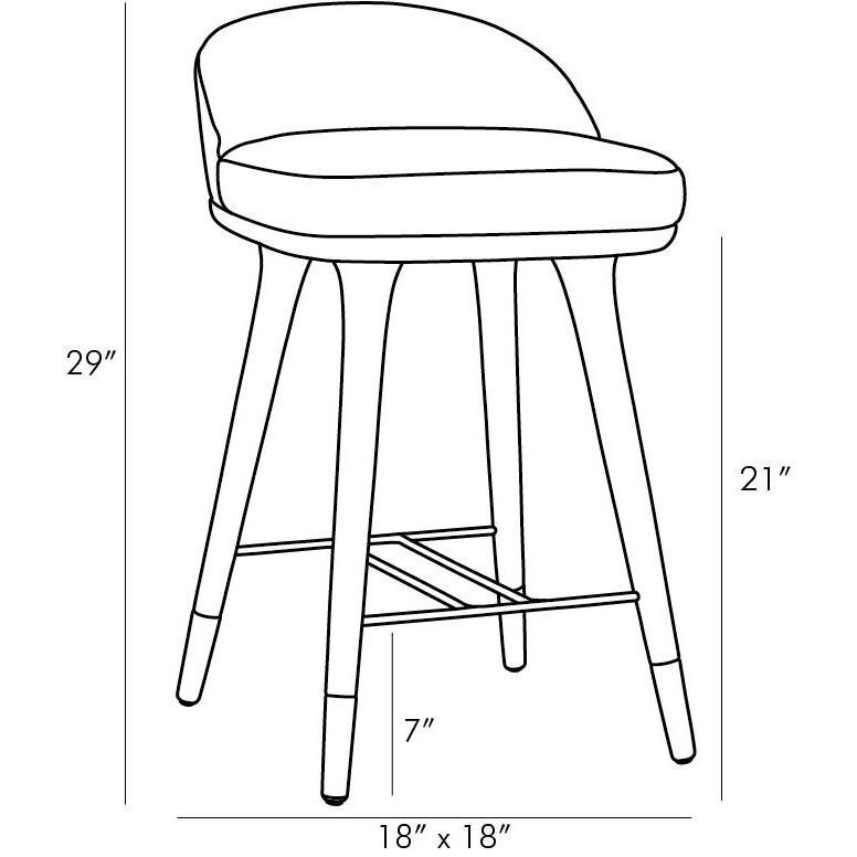 Walsh 29 inch Black Counter Stool