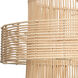 Concentric 2 Light 30 inch Natural Rattan Pendant Ceiling Light