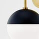Renee 1 Light Aged Brass / Black Wall Sconce Wall Light