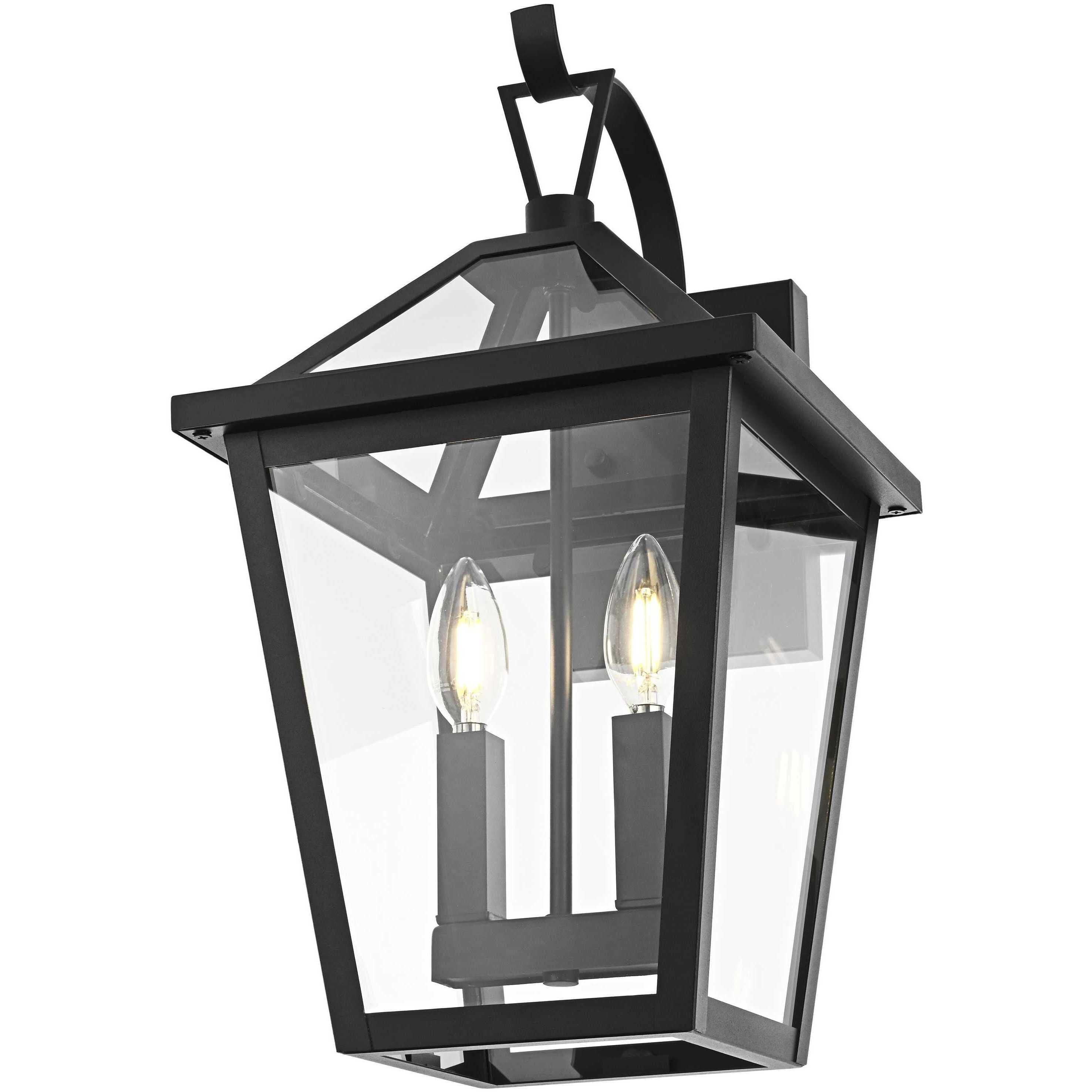 Frankford 2 Light 18 inch Black Outdoor Wall Sconce