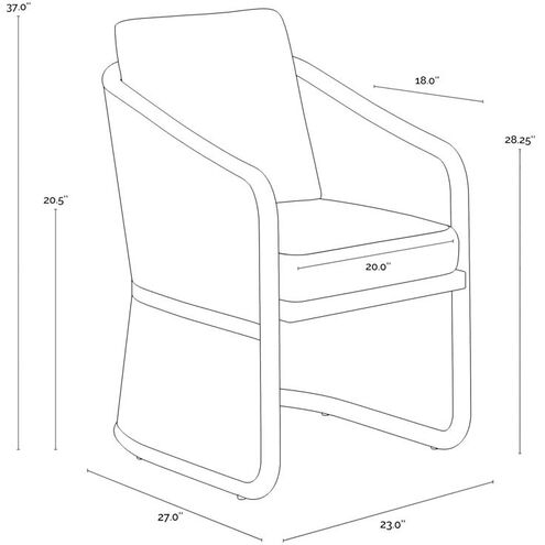 Allariz Warm Grey / Gracebay Light Grey Outdoor Dining Armchair