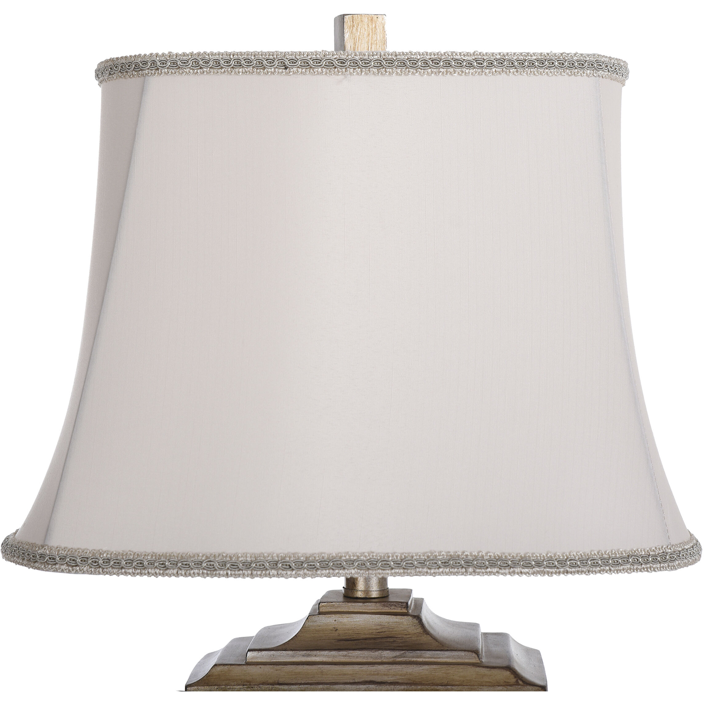 Signature 27.5 inch 100 watt White with Brass Accents Table Lamp Portable Light
